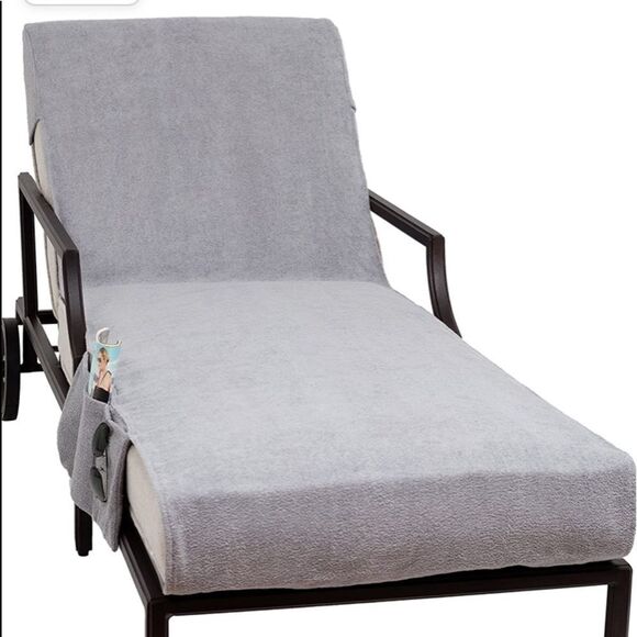 Linum Home Textiles Chaise Lounge Cover, Grey - Picture 1 of 2